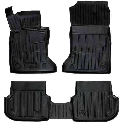 Dywaniki gumowe 3D korytka BMW Seria 5 F10 (2010-2013) sedan przed liftem