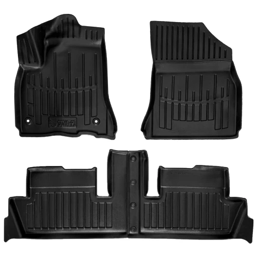 Dywaniki gumowe 3D korytka Citroen C4 Grand Picasso I (2006-2013) minivan 1 i 2 rząd