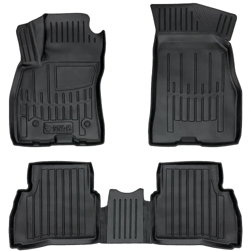 Dywaniki gumowe 3D korytka Fiat Doblo II (2010-2022) van wersja 5 osobowa pasażerska