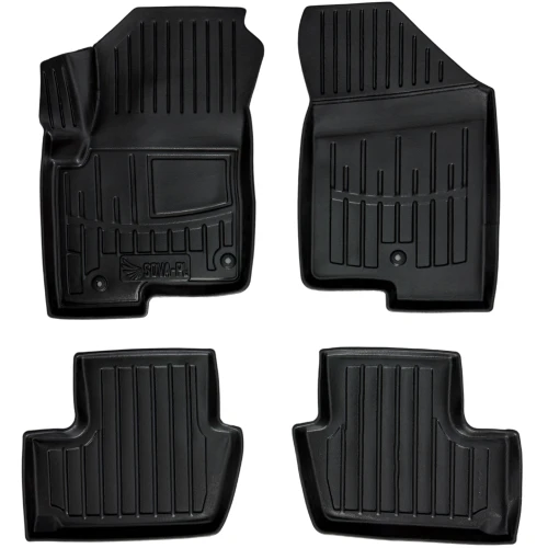 Dywaniki gumowe 3D korytka Jeep Compass І (2006-2016) suv dwa stopera po stronie kierowcy