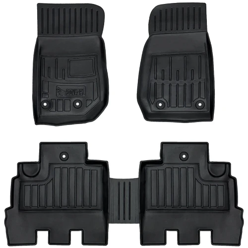 Dywaniki gumowe 3D korytka Jeep Wrangler III JK (2007-2018) suv 5-drzwiowy