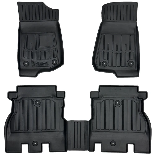 Dywaniki gumowe 3D korytka Jeep Wrangler IV JL (od 2017) suv 5-drzwiowy