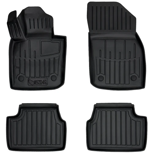 Dywaniki gumowe 3D korytka Mini Cooper III F55 (2014-2023) hatchback 5-drzwiowy