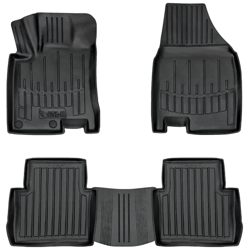 Dywaniki gumowe 3D korytka Nissan Qashqai I +2 (plus2) J10 (2008-2014) suv wersja 7 osobowa