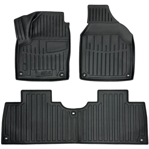 Dywaniki gumowe 3D korytka Seat Alhambra I 7M (1996-2010) minivan 1 i 2 rząd