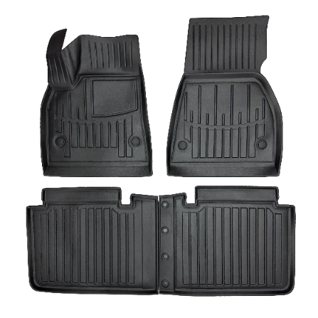 Dywaniki gumowe 3D korytka Tesla Model S (2012-2021) liftback przed liftem