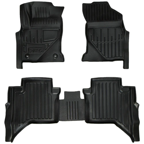 Dywaniki gumowe 3D korytka Toyota Hilux VIII (od 2015) pickup Crew cab