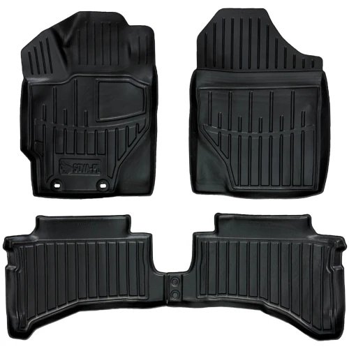 Dywaniki gumowe 3D korytka Toyota Yaris III XP13 (2014-2020) hatchback wersja Hybrid