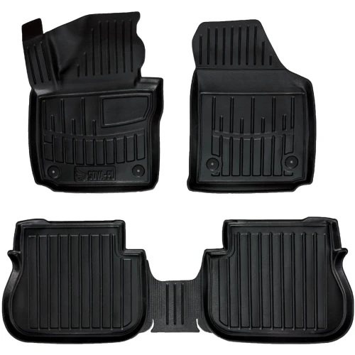 Dywaniki gumowe 3D korytka Volkswagen Caddy III, IV 2K (2003-2020) van 4-drzwiowy, LIFE, wersja 5 osobowa